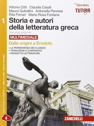 Copertina Storia E Autori Della Letteratura Greca 2Ed  - Volume 1 Multimediale (Ldm)