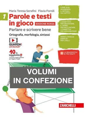 Copertina Parole E Testi In Gioco Edizione Rossa - Confezione Volume 1 + Quaderno (Ldm)