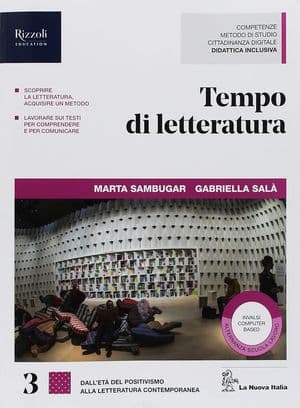 Copertina Tempo Di Letteratura - Libro Misto Con Hub Libro Young