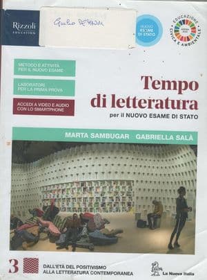 Copertina Tempo Di Letteratura Per Il Nuovo Esame Di Stato