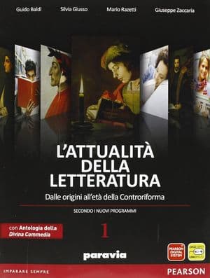 Copertina Attualita' Della Letteratura 1 Con Divina Commedia