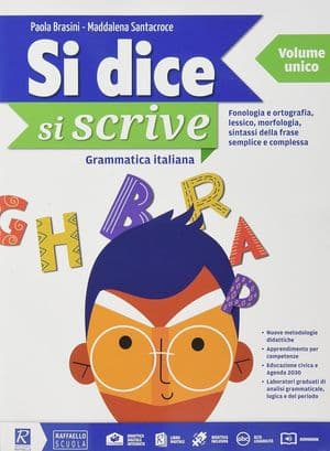 Copertina Si Dice Si Scrive Unico + Libro Lab