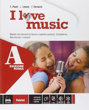 Copertina I Love Music Edizione Rossa Volume A + Volume B + Ebook