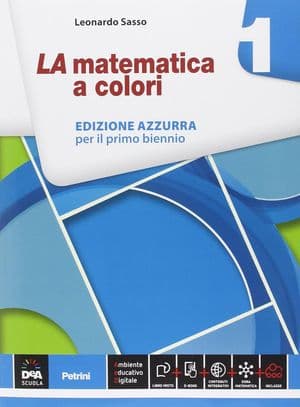 Copertina Matematica A Colori (La) Edizione Azzurra Volume 1 + Ebook