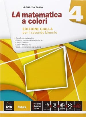 Copertina Matematica A Colori (La) Edizione Gialla Volume 4 + Ebook