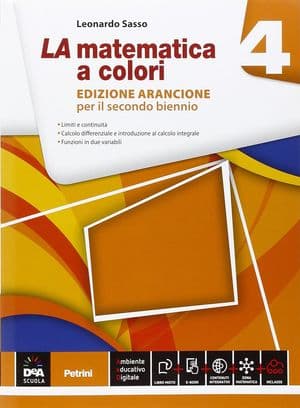 Copertina Matematica A Colori (La) Edizione Arancione Volume 4 + Ebook
