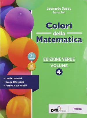 Copertina Colori Della Matematica - Edizione Verde Vol. 4 + Ebook +