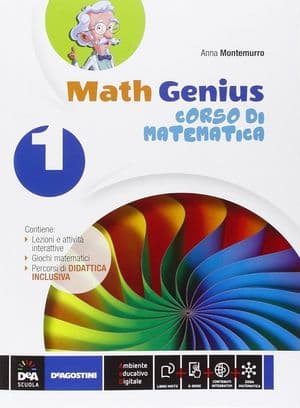 Copertina Math Genius    Volume 1 + Palestra Matematica 1 + Ebook (Anche Su Dvd)