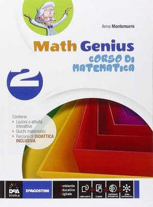 Copertina Math Genius    Volume 2 + Palestra Matematica 2 + Ebook (Anche Su Dvd)