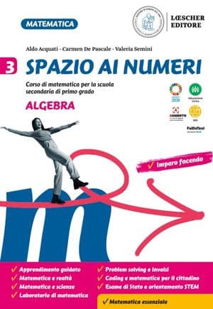 Copertina Spazio Ai Numeri. Algebra + 3. Geometria