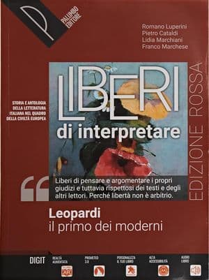 Copertina Leopardi , Il Primo Dei Moderni - Liberi Di Interpretare Ed. Rossa