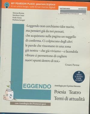 Copertina Leggendo. Poesia E Teatro Con Antologia Dei Promessi Sposi